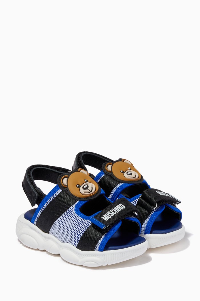 

Teddy Bear Sandals in Mesh & Rubber, Multicolour