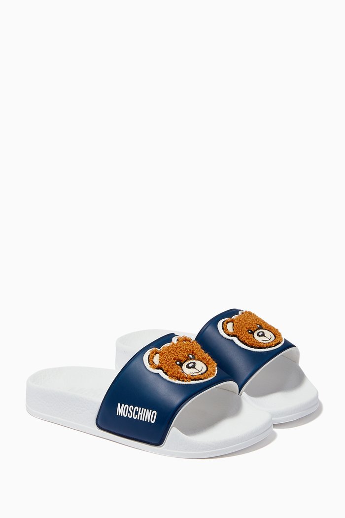 

Teddy Bear Slides in Rubber, Blue