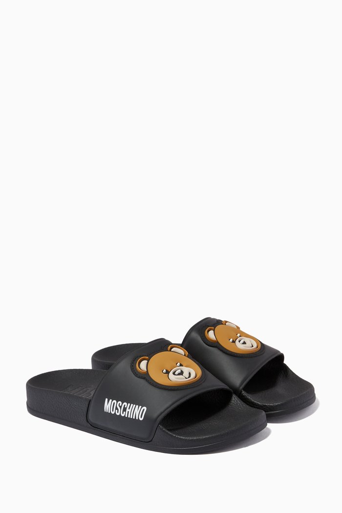 

Teddy Bear Slides in Rubber, Black