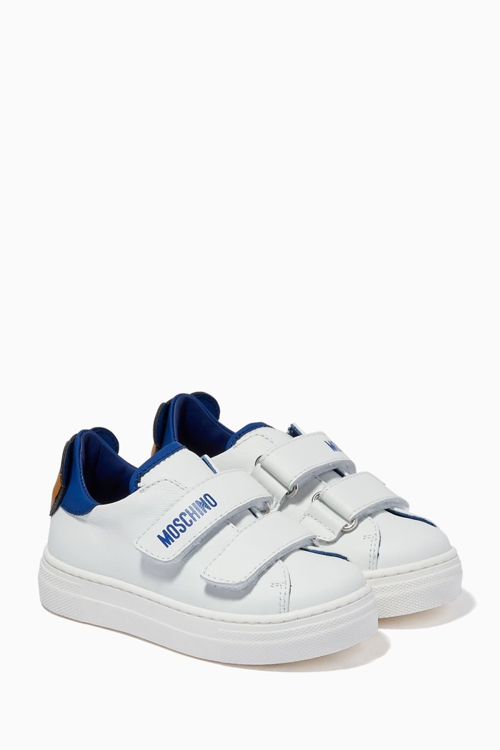 

Teddy Bear Sneakers in Calfskin, White