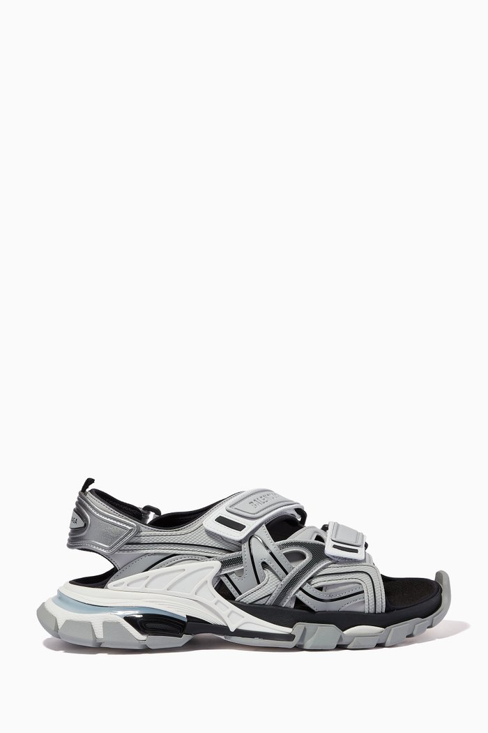 

Track Sandals in Mesh and Nylon, Grey