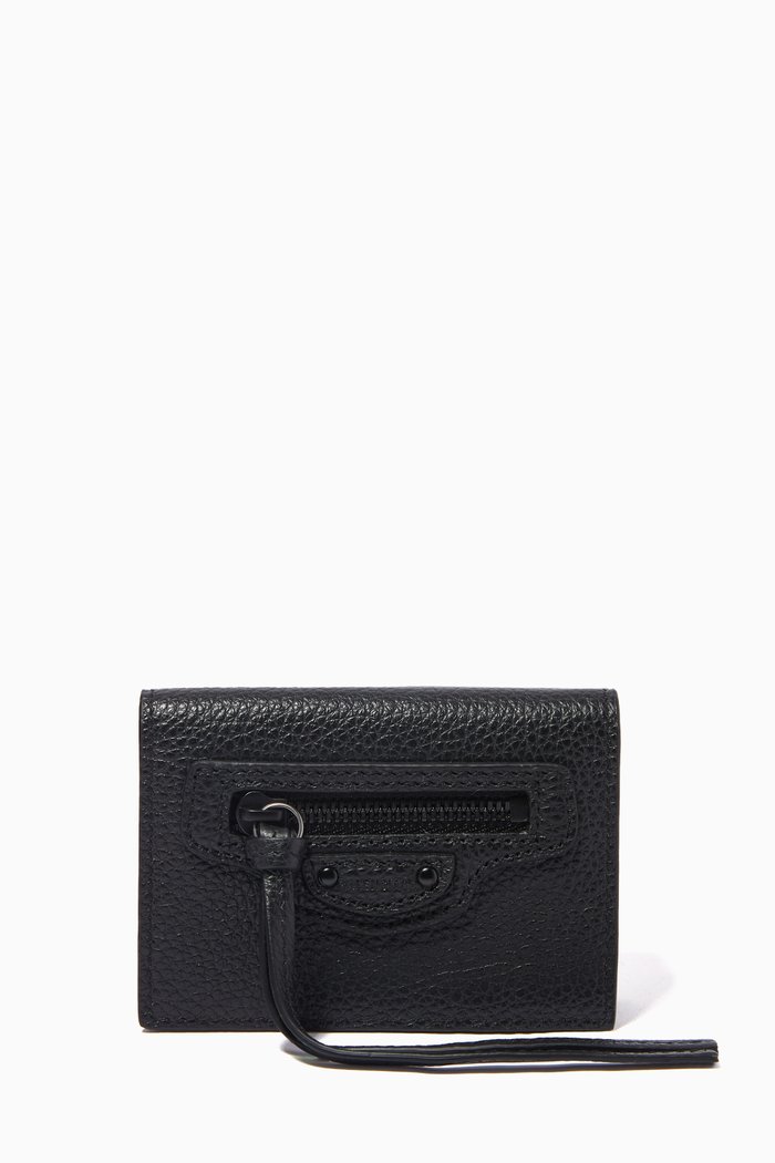 

Neo Classic Mini Wallet in Grained Calfskin, Black