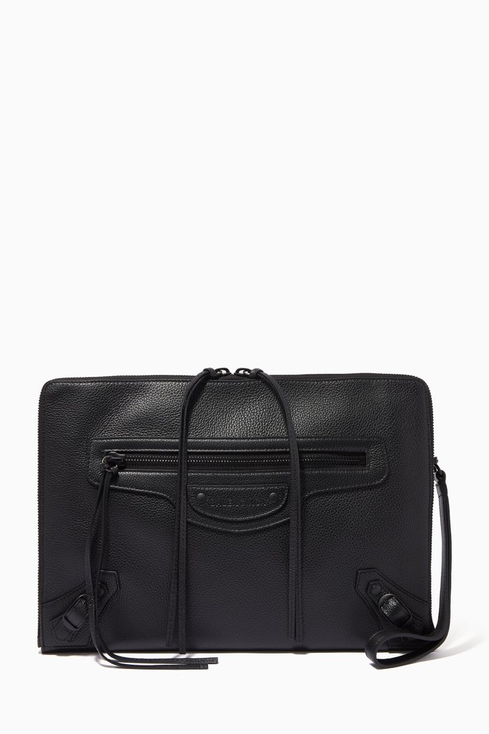 

Neo Classic Pouch in Grained Calfskin, Black