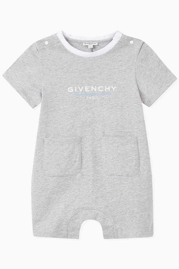 

Givenchy Contrast Trim Romper, Grey