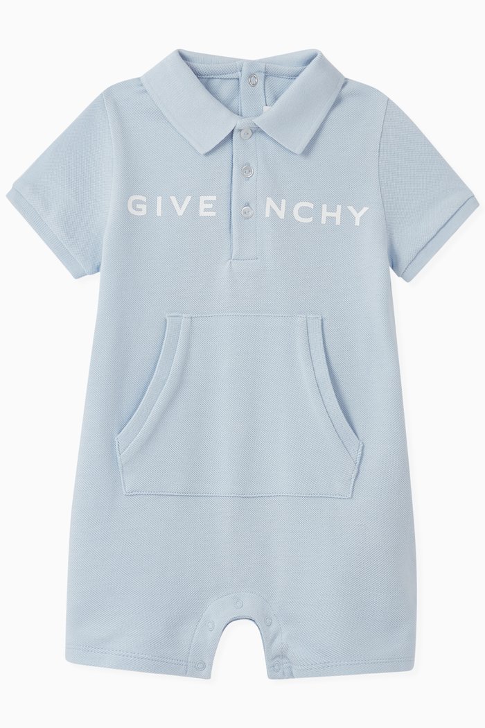 

Givenchy Cotton Piqué Polo Romper, Blue