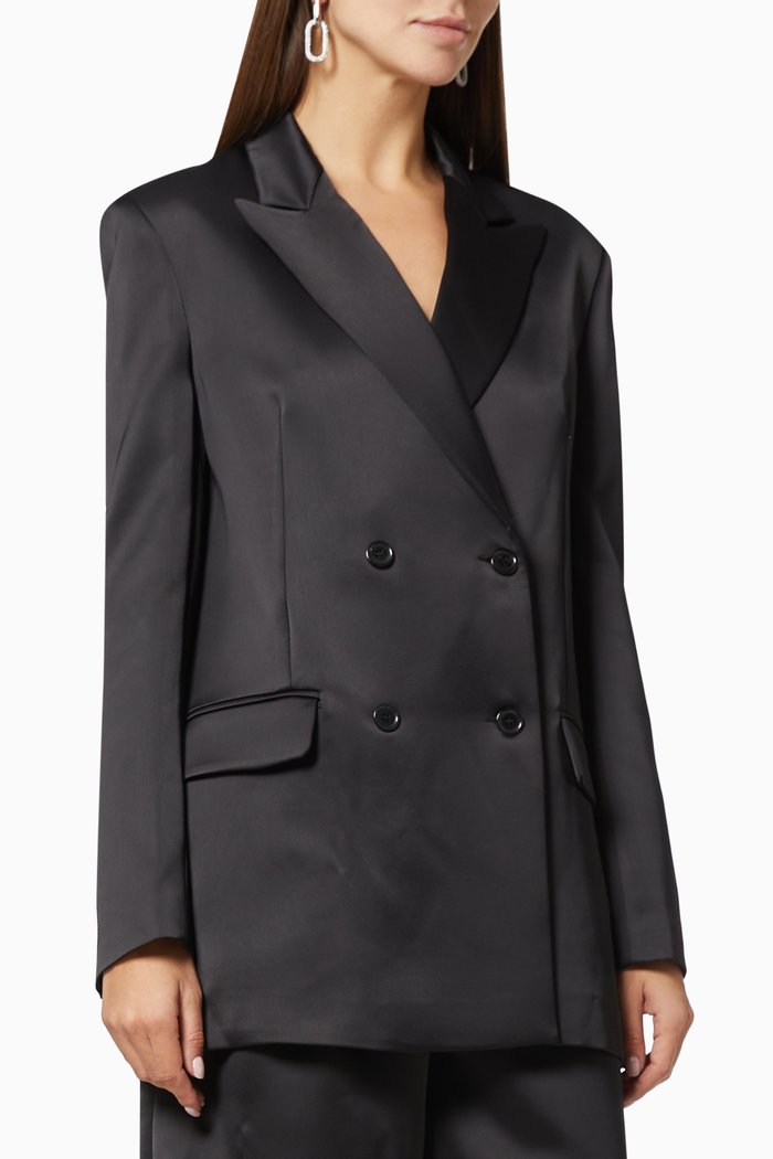 

Bonnie Satin Jacket, Black