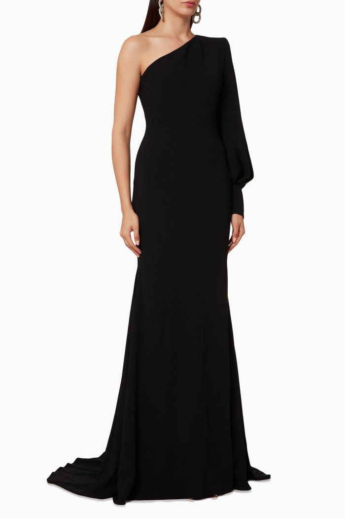 

Marin Satin Crepe Gown, Black