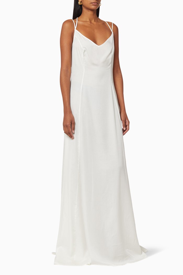 

Cotton Slip Dress, Neutral