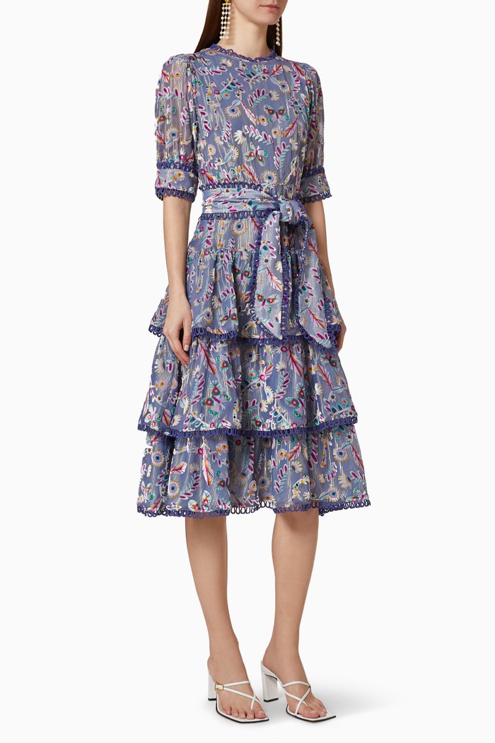

Katie Floral Dress, Blue