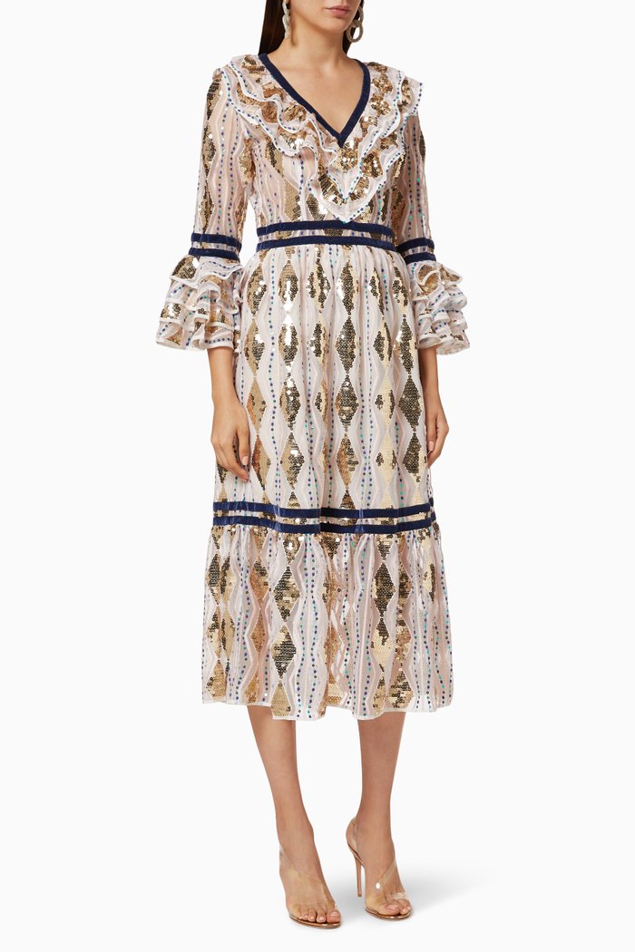 

Julianne Embroidered Dress, White