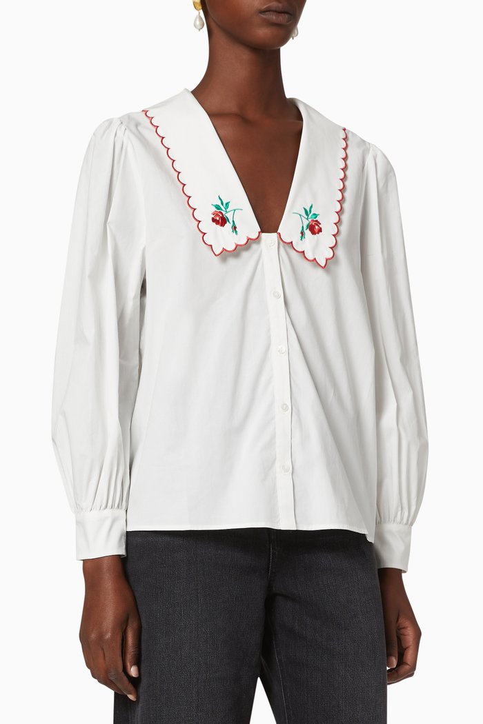 

Lila Cotton Blouse, White