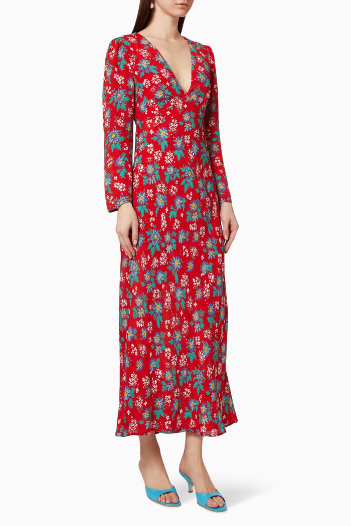 

Nadine Floral Silk Dress, Multicolour