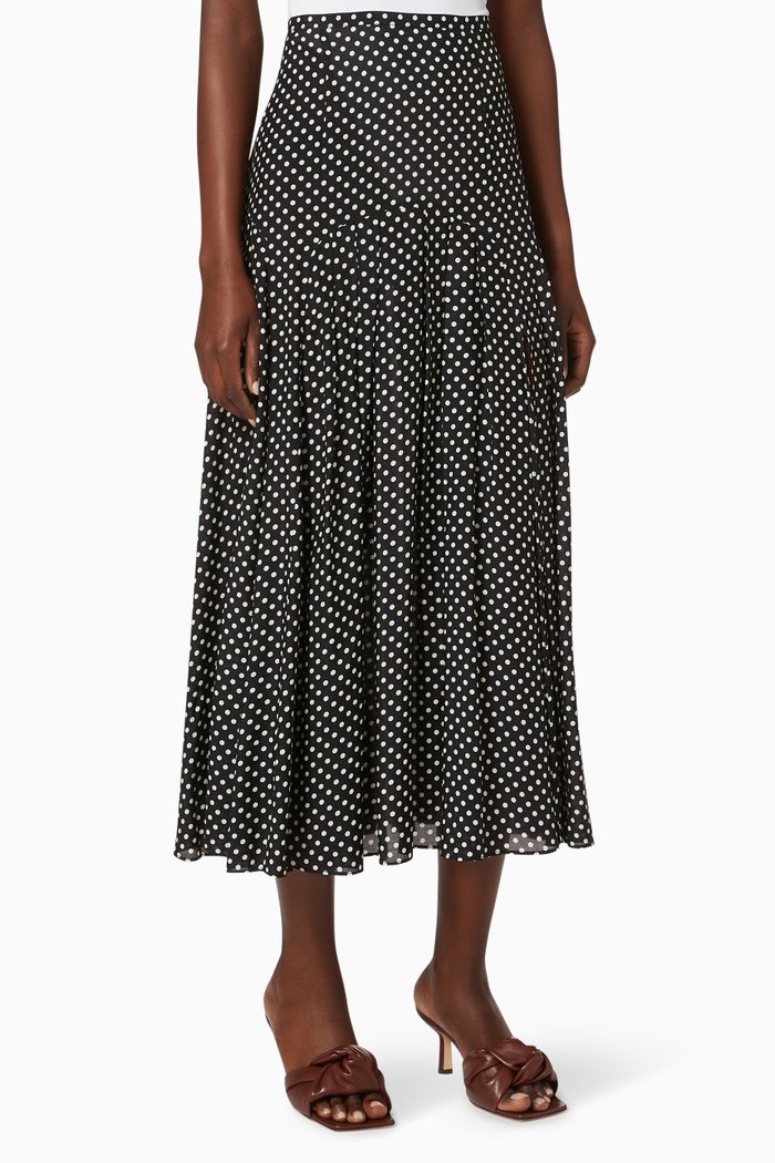 

Claire Polka Dot Skirt, Black
