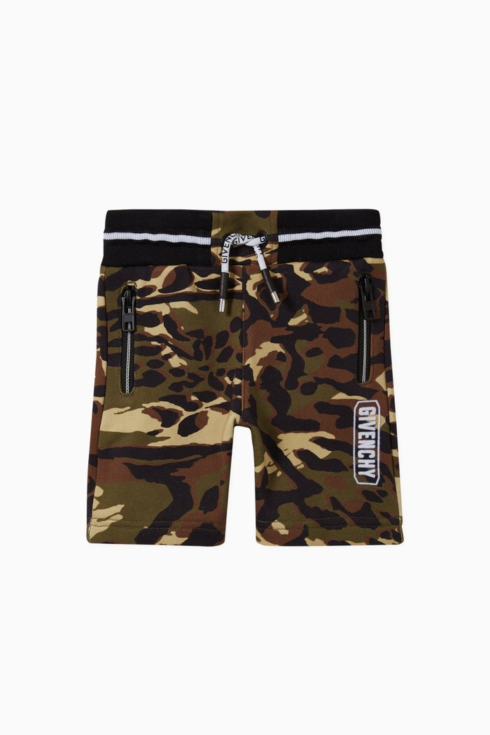 

Camo Cotton Jersey Shorts, Neutral