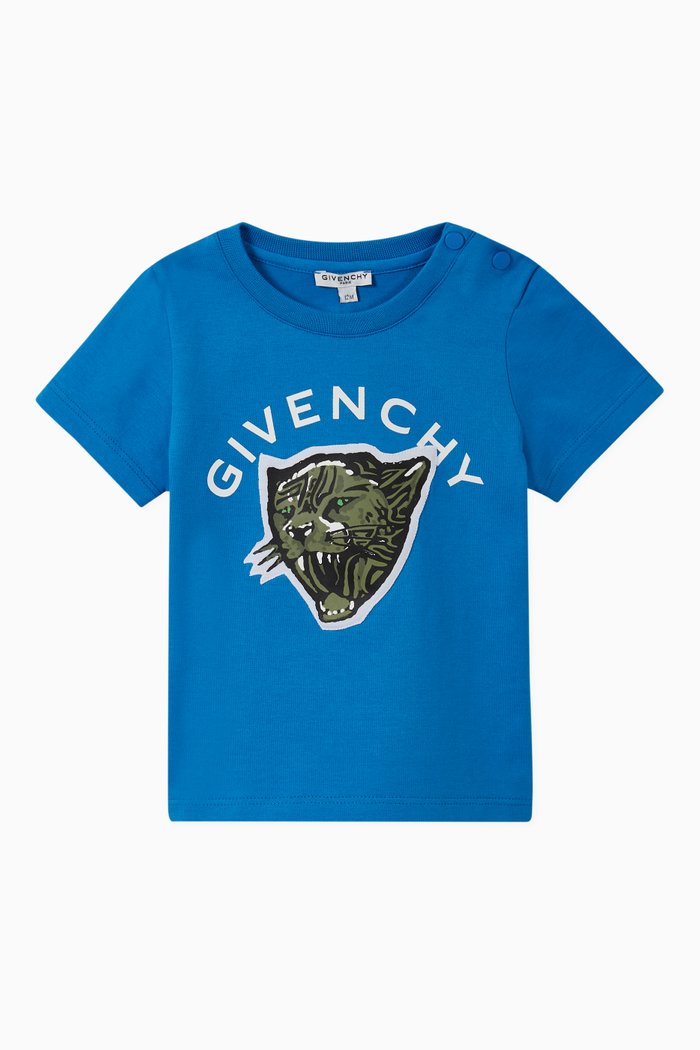 

Tiger Cotton Jersey T-Shirt, Blue