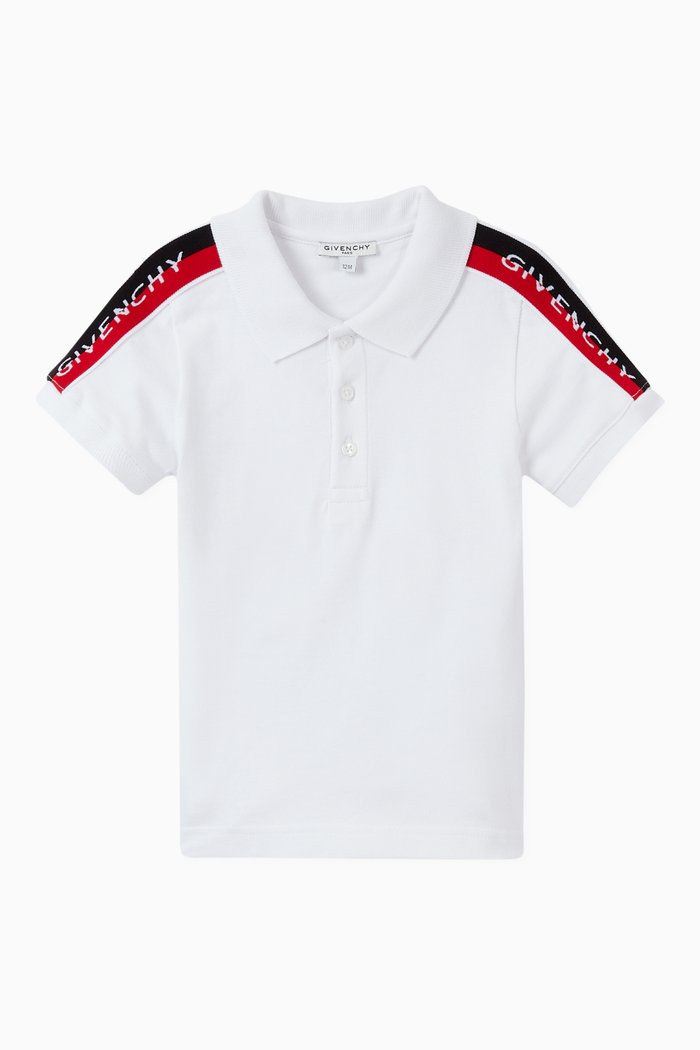 

Givenchy Logo Tape Polo Shirt, White
