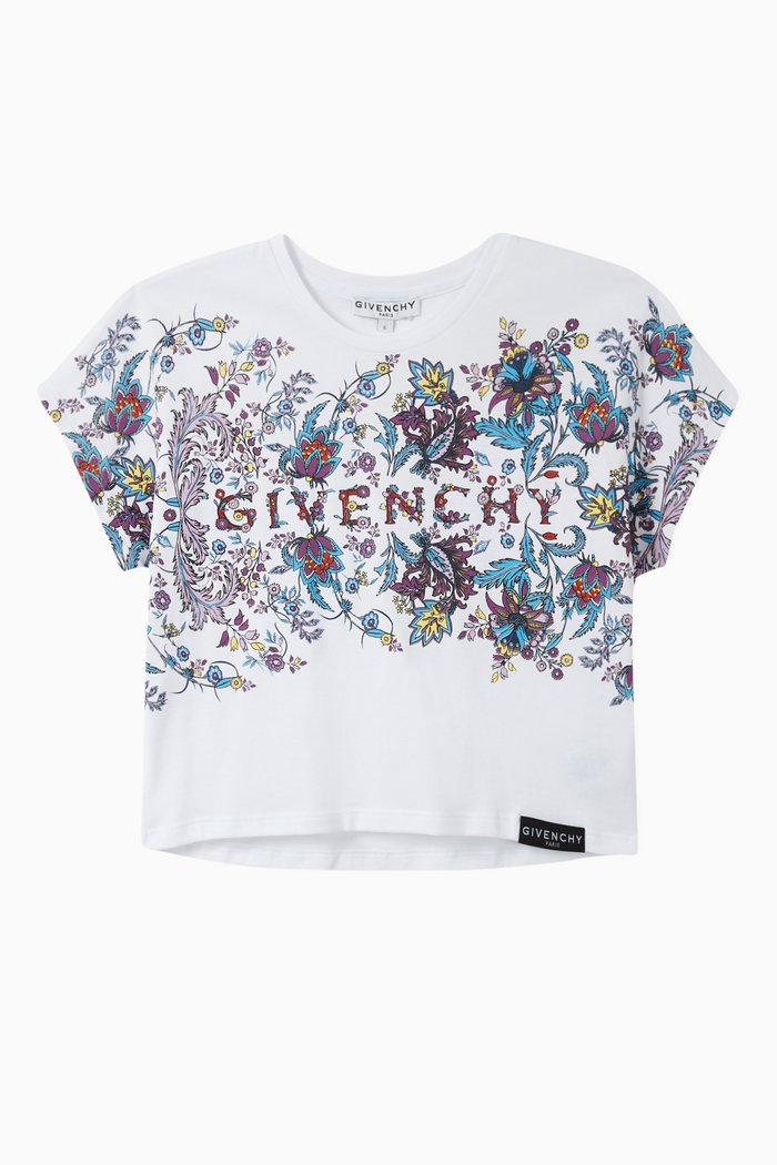 

Floral Cotton Jersey T-Shirt, White