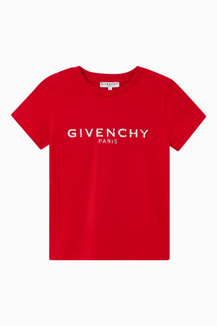 Logo T-Shirt in Cotton Jersey, Red