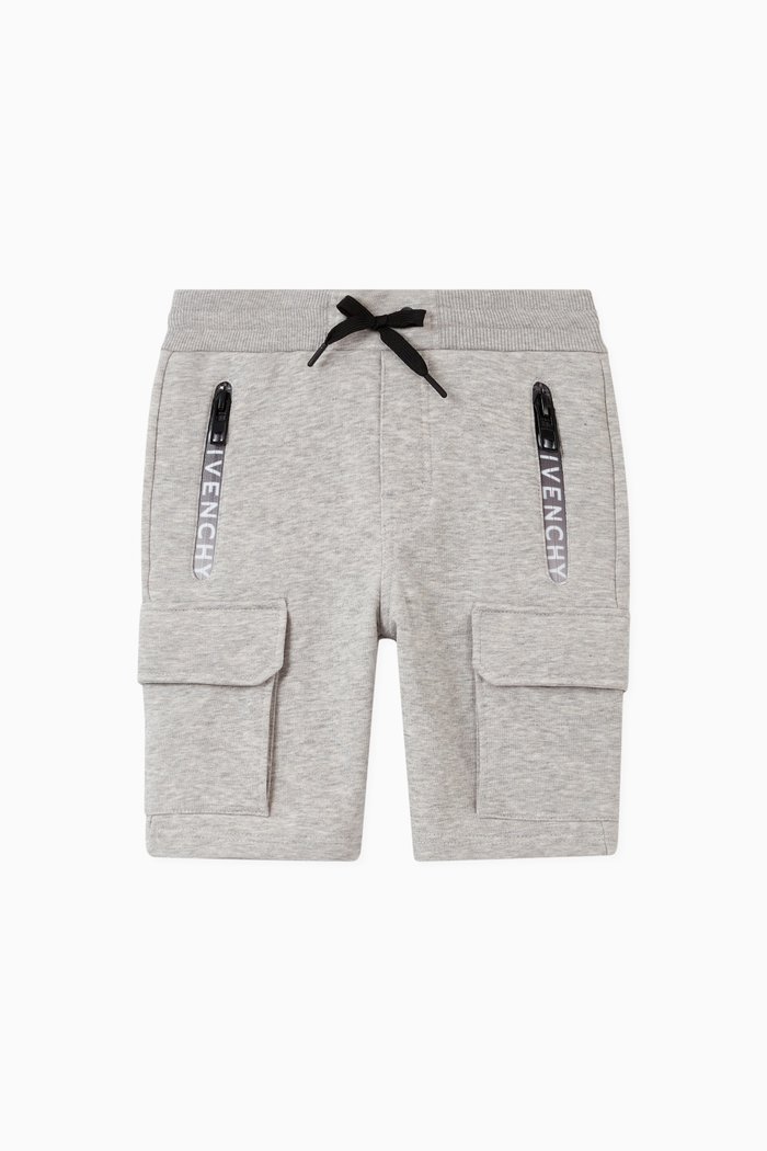 

Logo Cotton Jersey Shorts, Grey