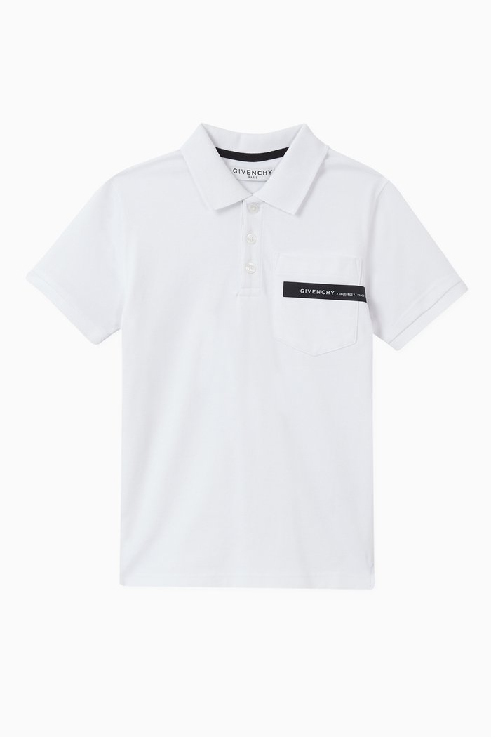 

Givenchy Logo Tape Polo Shirt, White