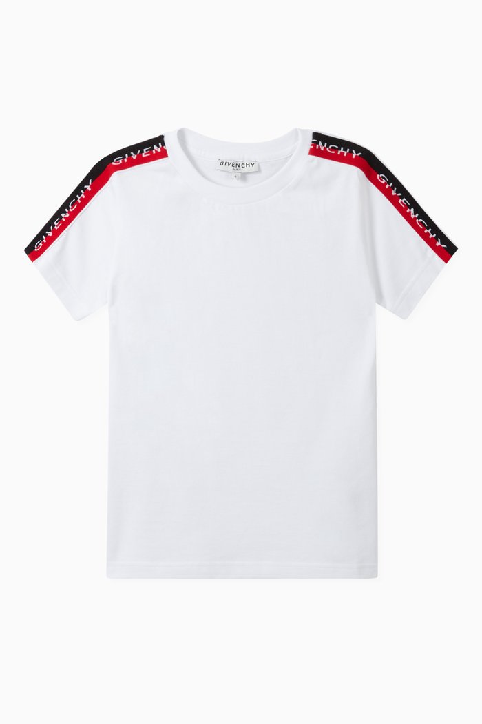 

Logo Tape Cotton Jersey T-Shirt, White