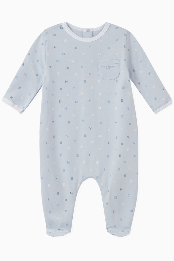 

Logo Pajama in Cotton Jersey, Blue