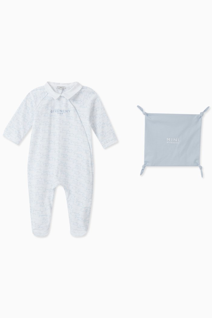 

Givenchy Cotton Jumpsuit & Napkin Set, Blue