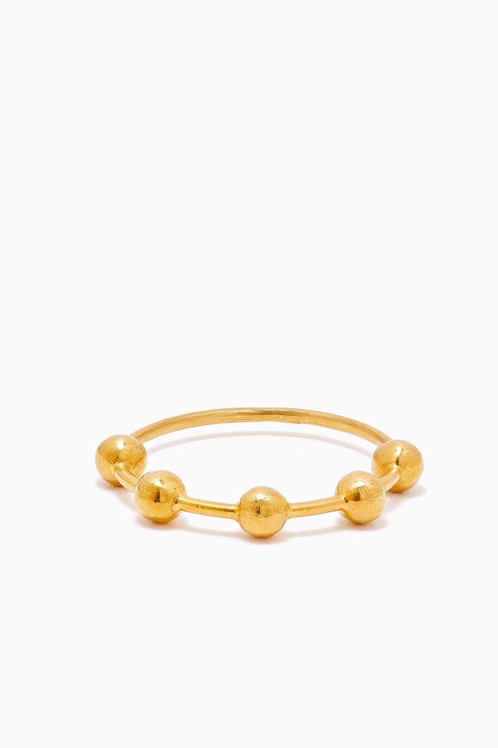 

1441 H. Beaded Ring in 18kt Yellow Gold