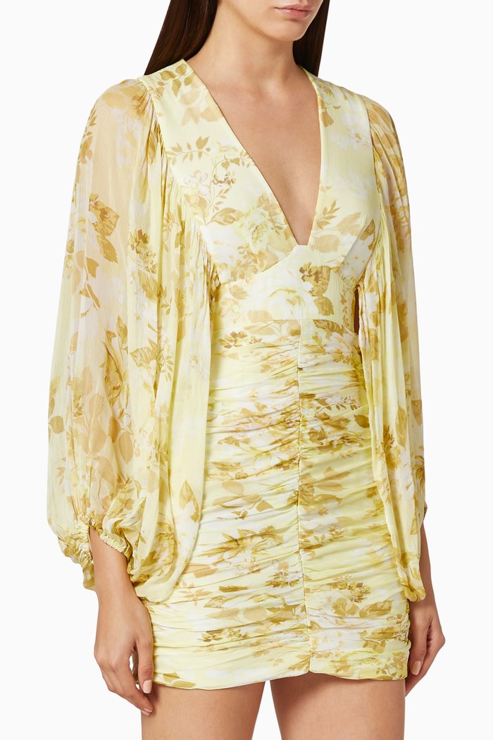 

Leticia Plunged Mini Dress, Multicolour