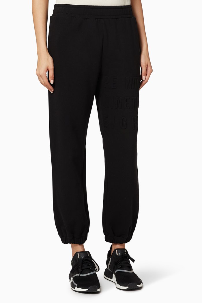 

Power Play Tapered Cotton Fleece Track Pants, Black
