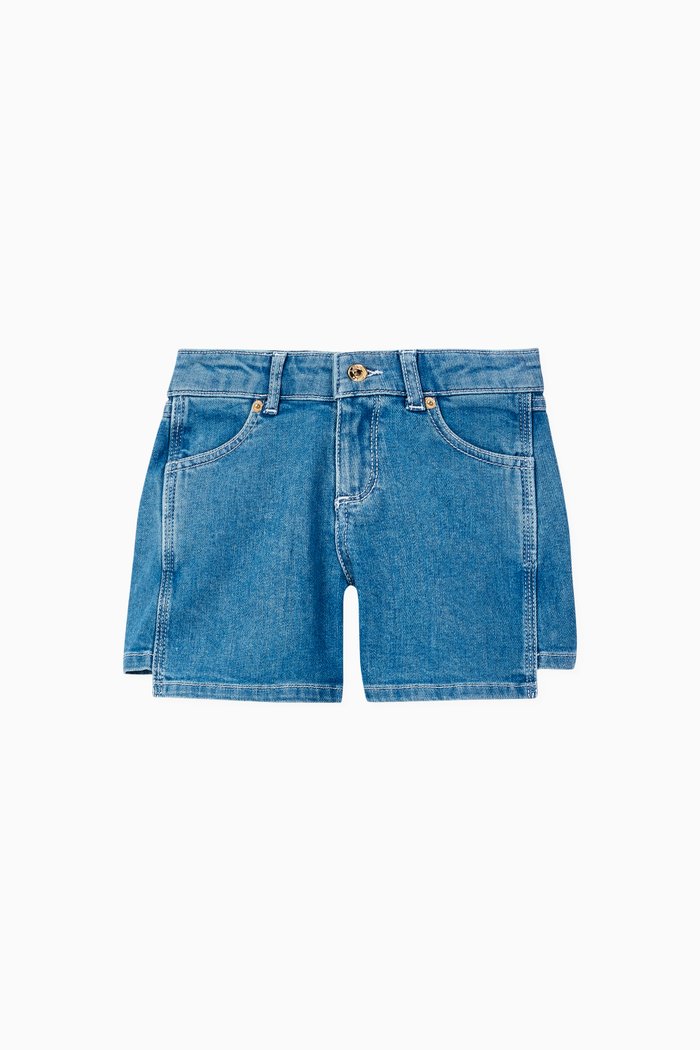 

Logo Denim Shorts, Blue