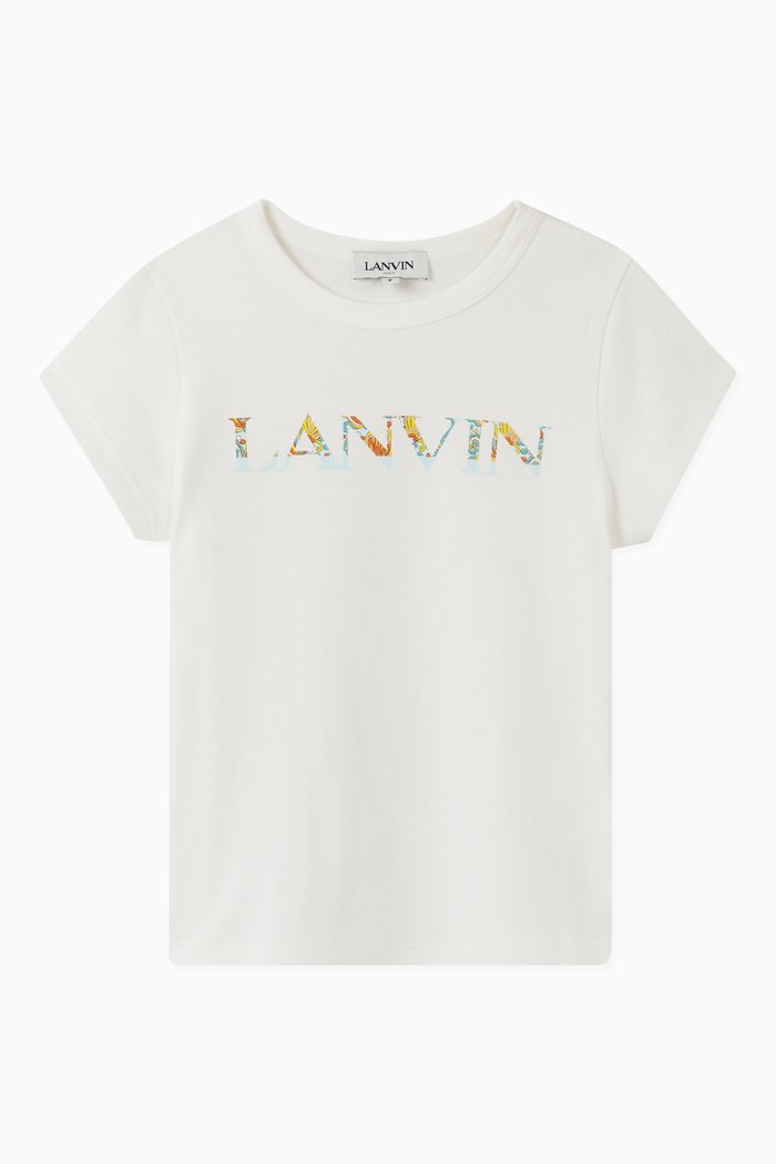 

Logo Print T-shirt in Cotton Jersey, Neutral