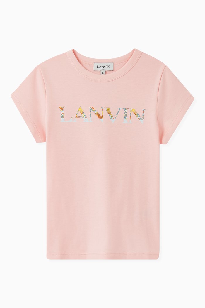 

Logo Print T-shirt in Cotton Jersey, Pink