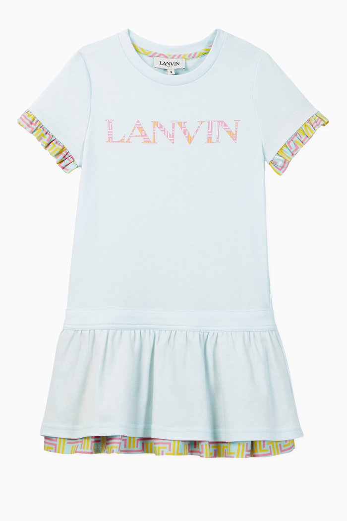 Logo Jersey Dress, Blue