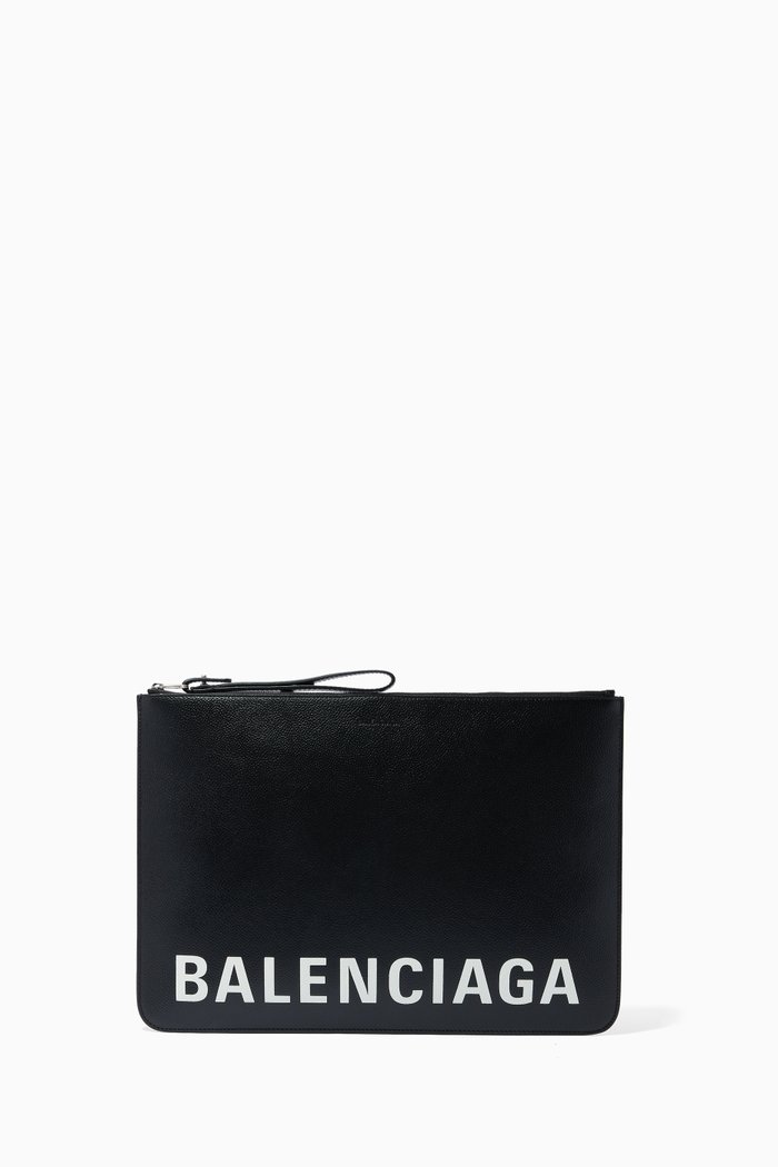 

Cash Pouch in Grained Calfskin, Black