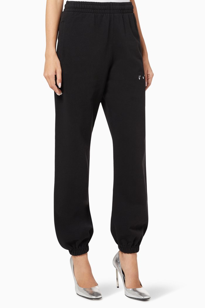 Big Logo Cotton Sweatpants, Black