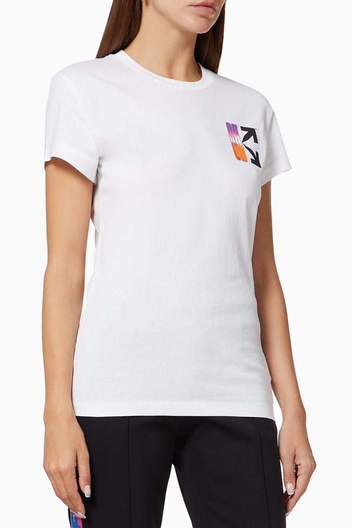 

Gradient Logo Cotton T-Shirt, White