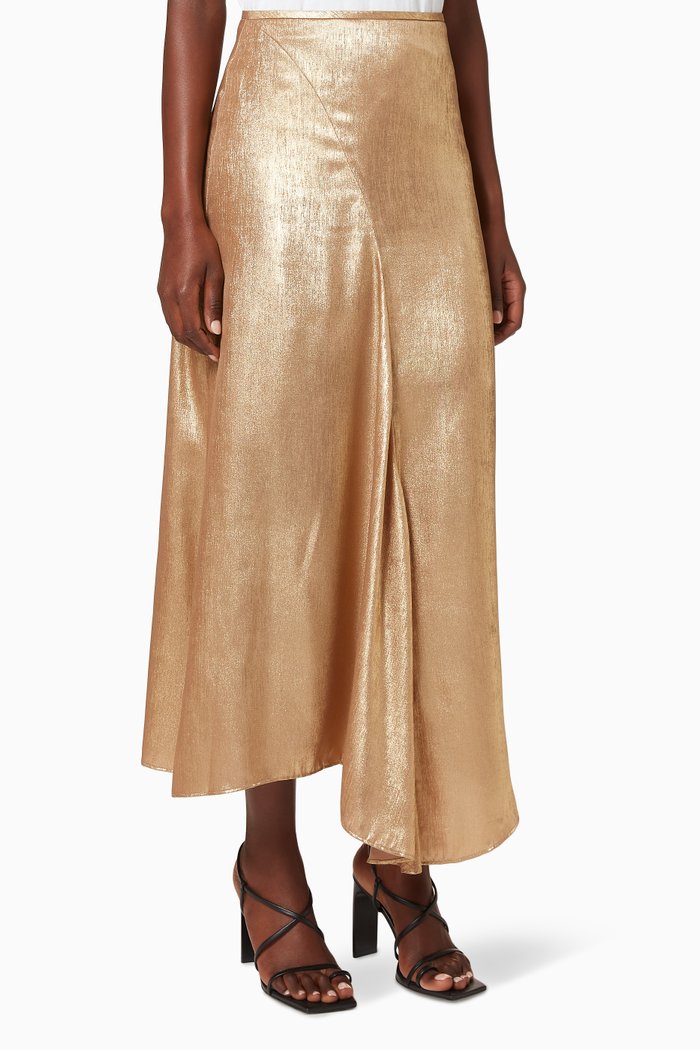 

Llewyn Metallic Skirt, Gold