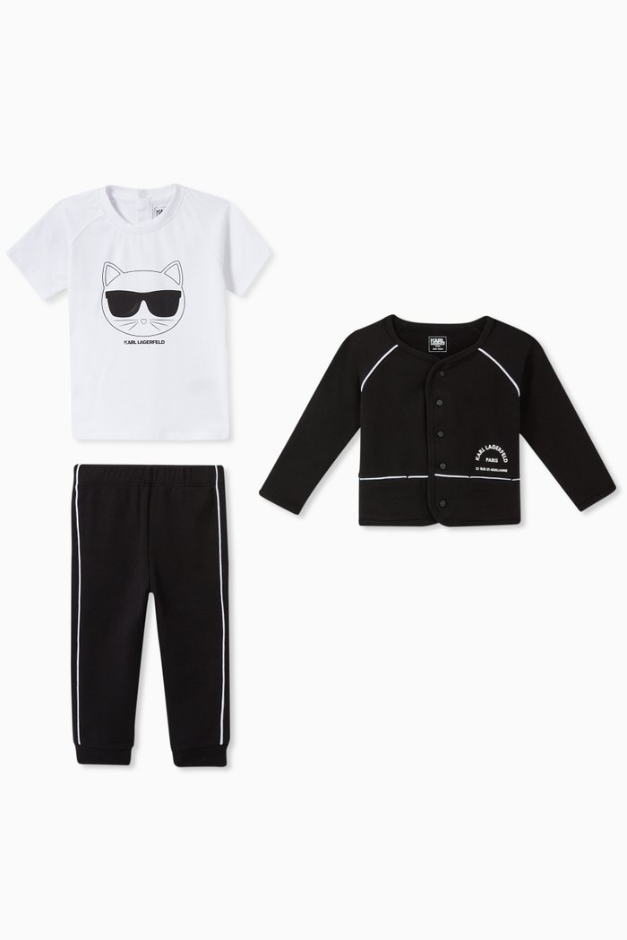 

Printed Jogging Set, Black