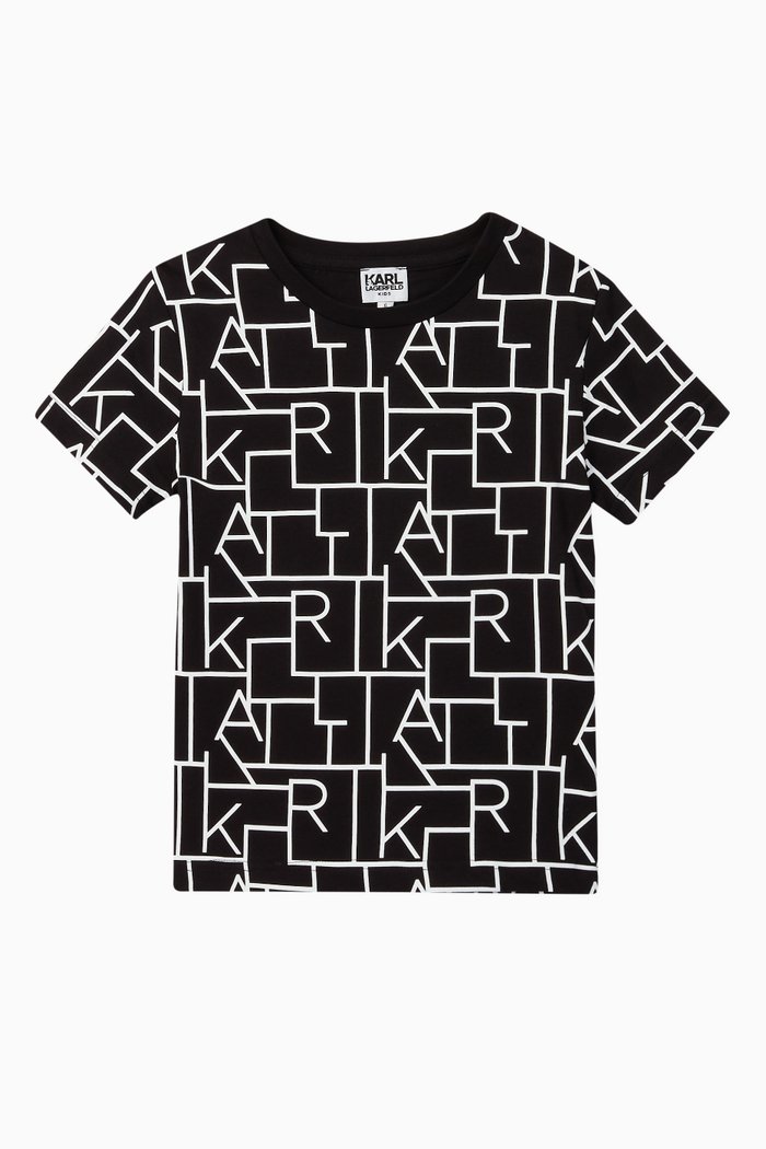 

Digital Logo Printed T-Shirt, Black