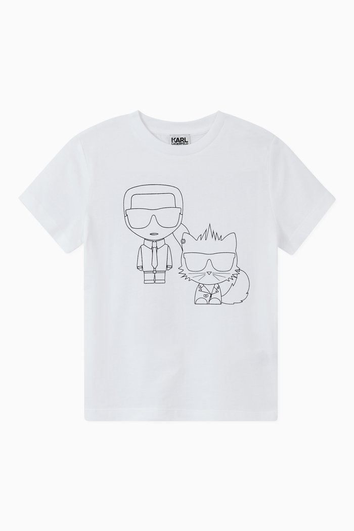 Logo Graphic T-Shirt in Cotton Jersey, White