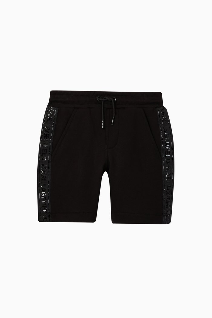 

Side Logo Printed Shorts, Black
