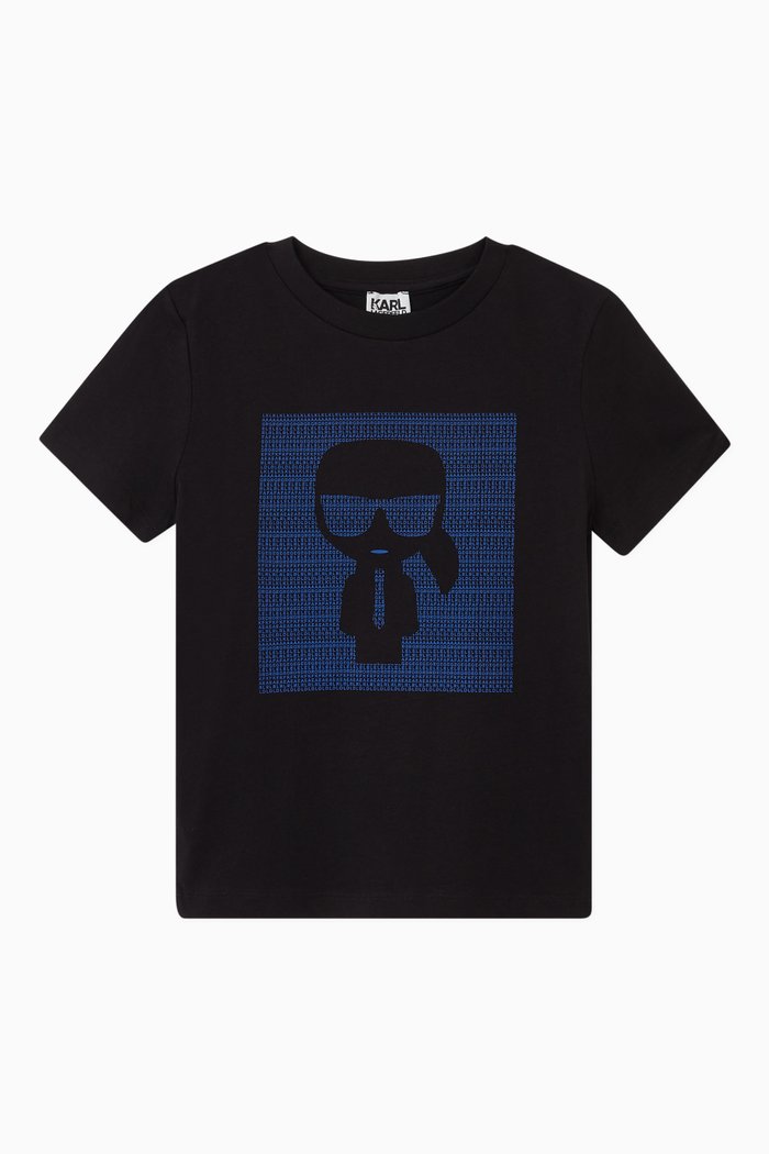 

Logo Graphic T-Shirt in Cotton Jersey, Black