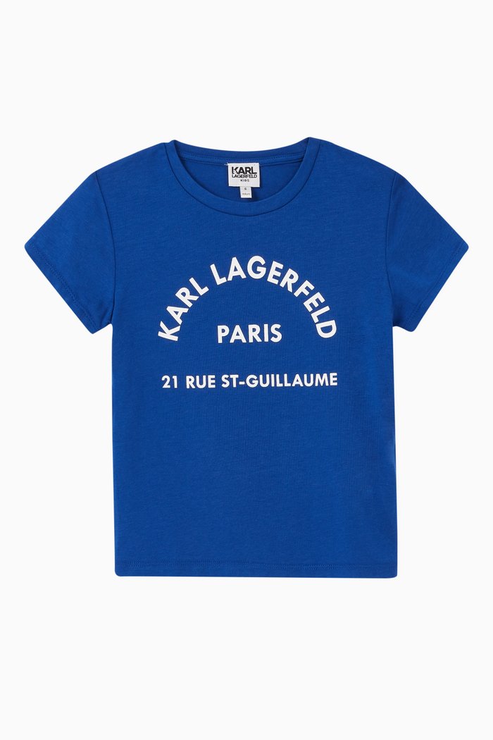 

Short Sleeve Logo Printed T-Shirt, Blue