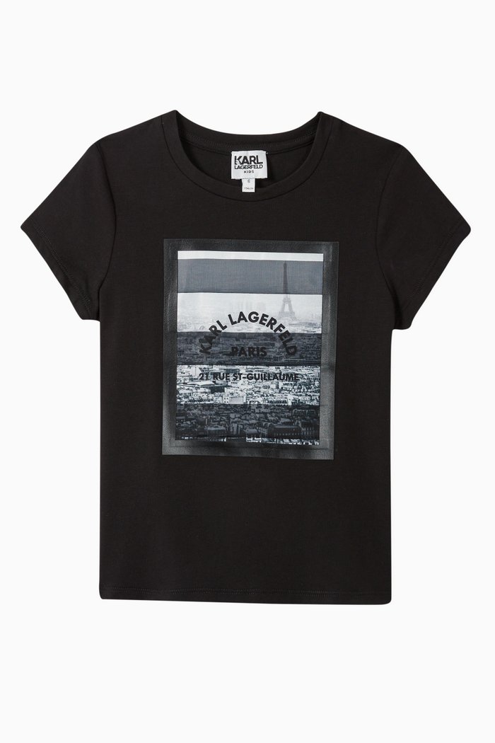 

Paris Print T-Shirt, Black