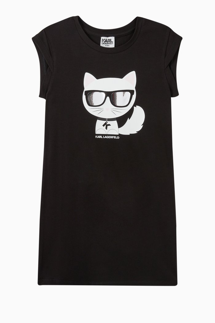 

Choupette Printed Dress, Black