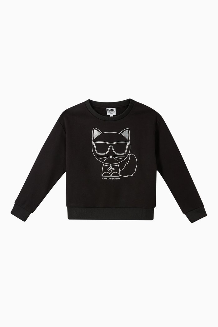 

Choupette Printed Sweatshirt, Black