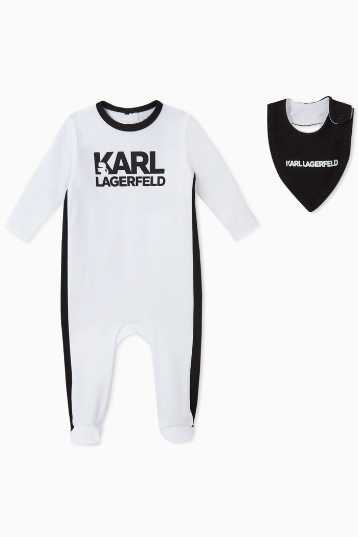 

Logo Printed Romper, White