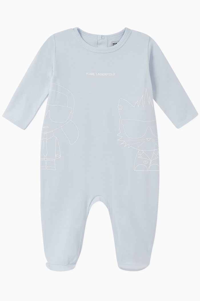 

Logo Pajama in Cotton Jersey, Blue