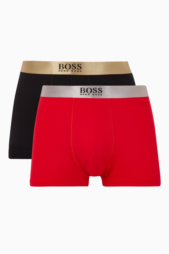 

Boss Tape Cotton Trunks, Set of 2, Red
